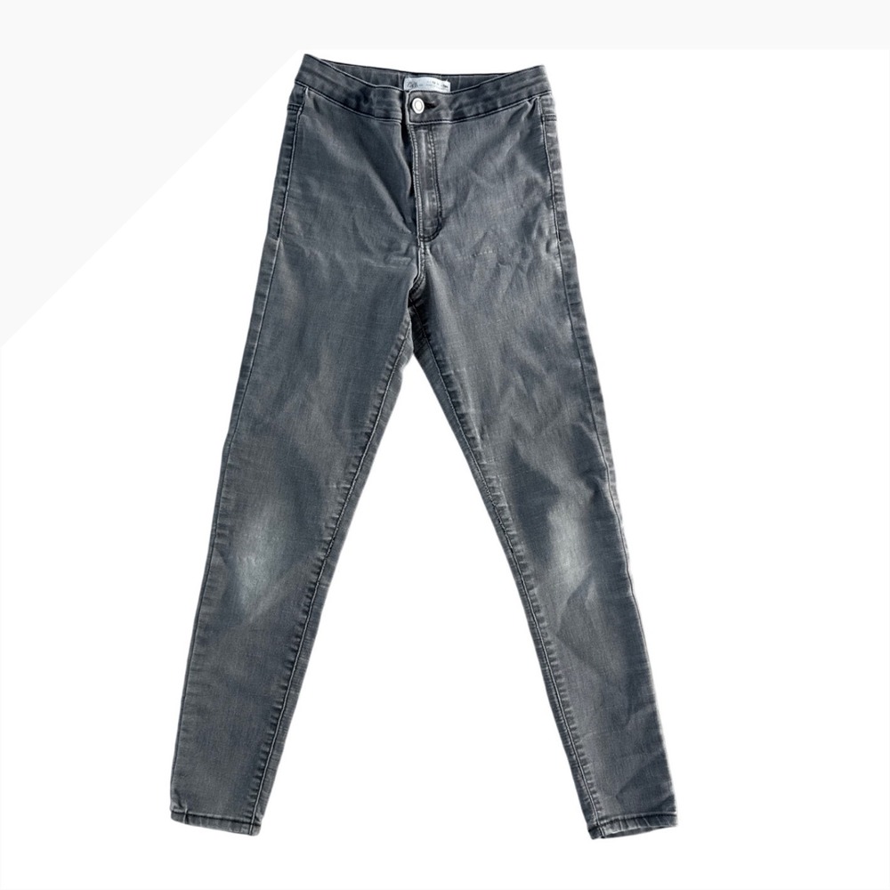 ZARA Kids Jeans Gray High Waisted‎ Skinny Fit Pants Size 13-14 Years CM164